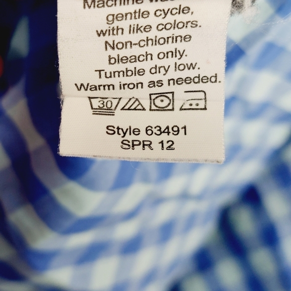 J. Crew Men's Button Front Blue White Checks Business Casual Shirt P6638 - Picture 10 of 11